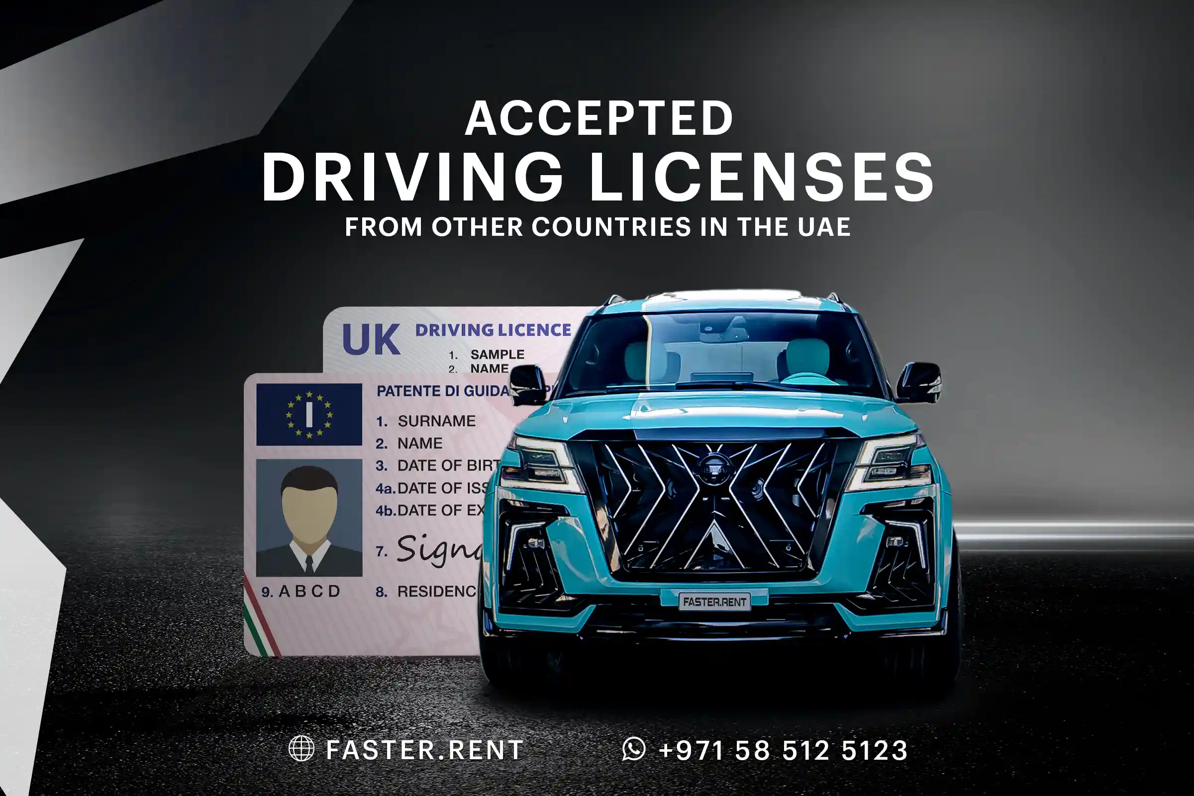 Accepted Driving Licenses from Other Countries in the UAE